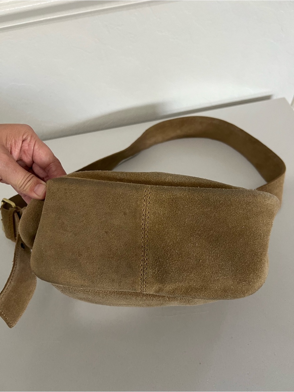 Suede Leather Moon bag Shoulder Bag - Picture 13 of 13